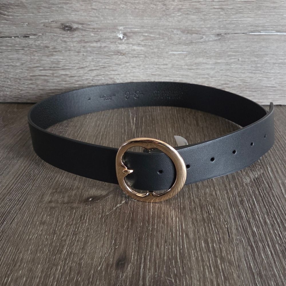 Jessica Simpson Black Faux Leather Belt Medium